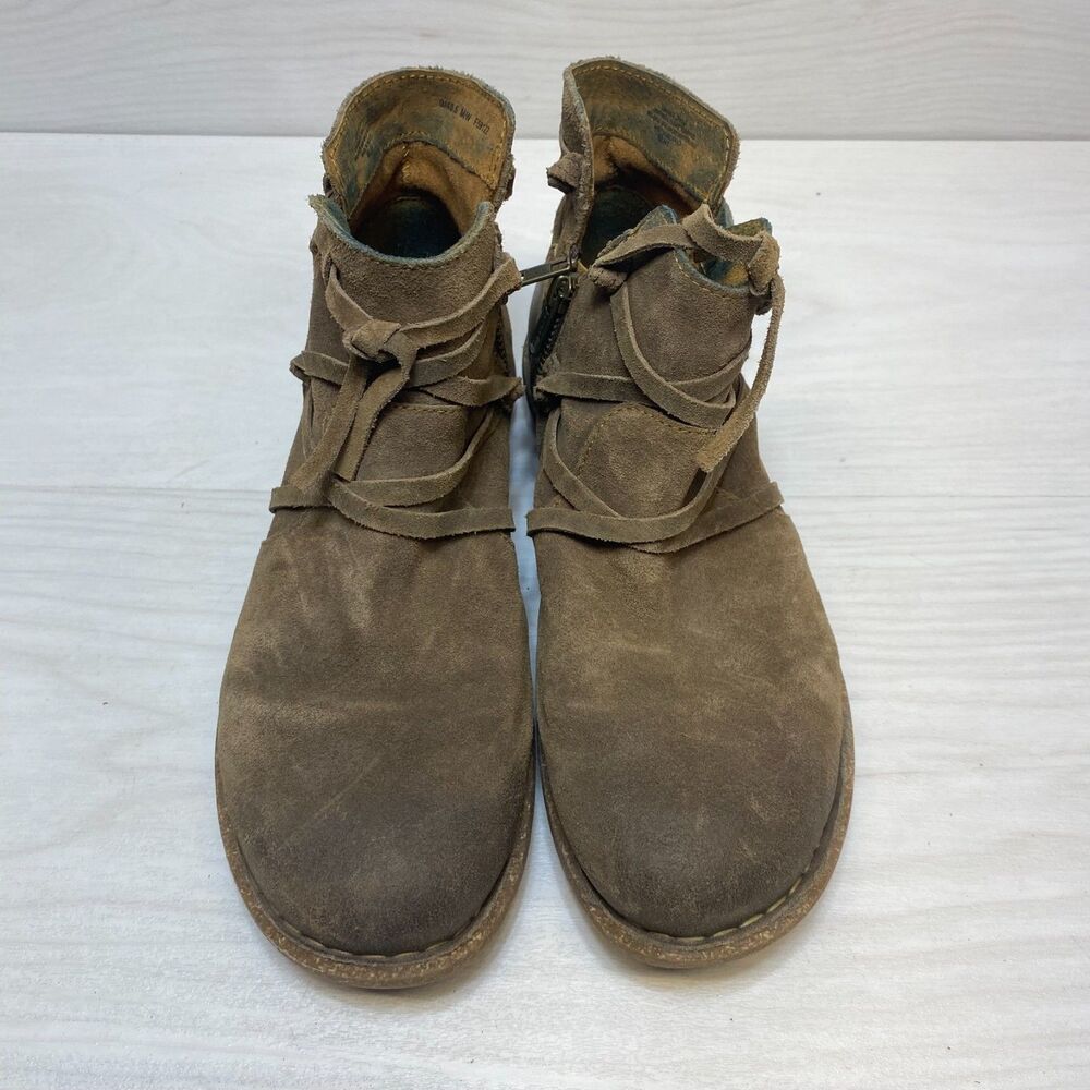 Born Tarkiln Booties Women's Size 9 Brown Suede Leather Lace Up Ankle Boots - Picture 6 of 10